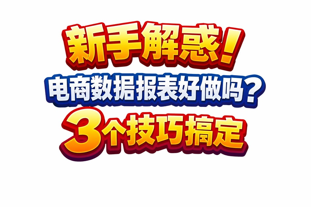 新手解惑！电商数据报表好做吗？3 个技巧搞定